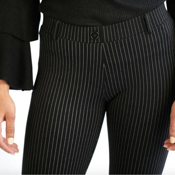 Betabrand Pinstripe Dress Pants Yoga Pants. Size large - Picture 2 of 7